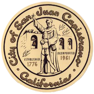 Insignia for the City of San Juan Capistrano, California.