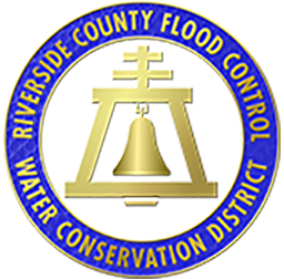 Logo for the Riverside County Flood Control and Water Conservation District.