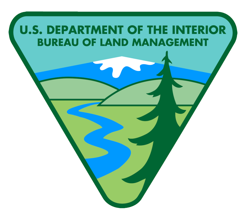 Logo for the Bureau of Land Management, U.S. Department of the Interior.